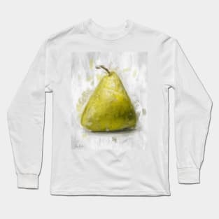 Trapezoid Triangle Pear Painted in a Contemporary Style Long Sleeve T-Shirt